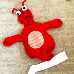 EUC Baby Little Lobster Halloween Costume Fleece with Tights Carter’s 3-6 months